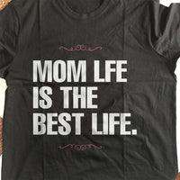Load image into Gallery viewer, Designs by MyUtopia Shout Out:Mom Life Is The Best Life Adult Unisex Black T-Shirt
