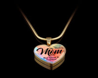 Load image into Gallery viewer, Designs by MyUtopia Shout Out:Mom My Best Friend and Confidant Liquid Glass Personalized Keepsake Necklace,Gold / No,Necklace
