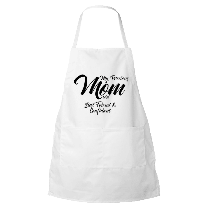 Designs by MyUtopia Shout Out:Mom, My Best Friend Apron,White,Apron