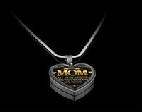 Load image into Gallery viewer, Designs by MyUtopia Shout Out:Mom, My Best Friend, My Inspiration, My Rock Liquid Glass Personalized Keepsake Necklace,Silver / No,Necklace
