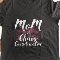 Load image into Gallery viewer, Designs by MyUtopia Shout Out:Mom or Chaos Coordinator Adult Unisex Black T-Shirt
