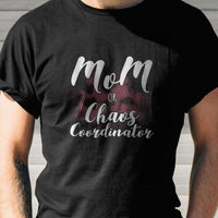 Load image into Gallery viewer, Designs by MyUtopia Shout Out:Mom or Chaos Coordinator Adult Unisex Black T-Shirt
