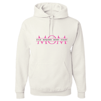 Load image into Gallery viewer, Designs by MyUtopia Shout Out:MOM Personalized with Kid&#39;s Names Adult Hoodie,White / S,Pullover Hoodie
