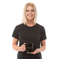 Load image into Gallery viewer, Designs by MyUtopia Shout Out:MOM Personalized with Kid&#39;s Names Black Coffee Mug
