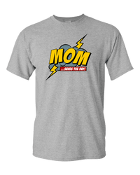 Load image into Gallery viewer, Designs by MyUtopia Shout Out:Mom Saves The Day Adult Unisex T-Shirt,Athletic Heather / S,Adult Unisex T-Shirt
