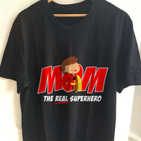Load image into Gallery viewer, Designs by MyUtopia Shout Out:Mom The Real Superhero Adult Unisex T-Shirt

