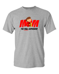 Load image into Gallery viewer, Designs by MyUtopia Shout Out:Mom The Real Superhero Adult Unisex T-Shirt,Athletic Heather / S,Adult Unisex T-Shirt
