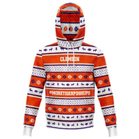 Load image into Gallery viewer, Designs by MyUtopia Shout Out:#More Tiger Pushups Clemson Fan - 3D Ugly Christmas Sweater Style Fashion Pullover Hoodie,XS / Orange/White,Fashion Hoodie - AOP
