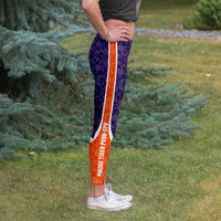 Load image into Gallery viewer, Designs by MyUtopia Shout Out:#More Tiger Pushups Clemson Fan - Fashion Leggings,XS / Purple,Leggings - AOP
