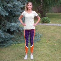 Load image into Gallery viewer, Designs by MyUtopia Shout Out:#More Tiger Pushups Clemson Fan - Fashion Leggings
