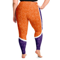 Load image into Gallery viewer, Designs by MyUtopia Shout Out:#More Tiger Pushups Clemson Fan - Ladies Plus Size Fashion Leggings

