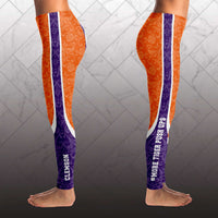 Load image into Gallery viewer, Designs by MyUtopia Shout Out:More Tiger Pushups Clemson Fan Fashion Leggings Ladies Tights

