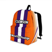 Load image into Gallery viewer, Designs by MyUtopia Shout Out:#MoreTigerPushUps Clemson Fan Backpack
