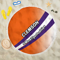 Load image into Gallery viewer, Designs by MyUtopia Shout Out:#MoreTigerPushUps Clemson Fan Beach Blanket
