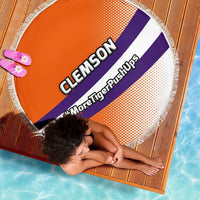 Load image into Gallery viewer, Designs by MyUtopia Shout Out:#MoreTigerPushUps Clemson Fan Beach Blanket
