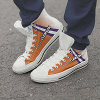 Load image into Gallery viewer, Designs by MyUtopia Shout Out:#MoreTigerPushUps Clemson Fan Canvas High Top Shoes
