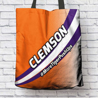 Load image into Gallery viewer, Designs by MyUtopia Shout Out:#MoreTigerPushUps Clemson Fan Fabric Totebag Reusable Shopping Tote
