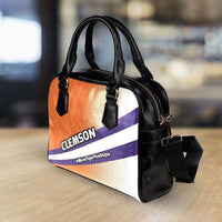 Load image into Gallery viewer, Designs by MyUtopia Shout Out:#MoreTigerPushUps Clemson Fan Faux Leather Handbag with Shoulder Strap

