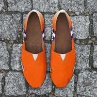 Load image into Gallery viewer, Designs by MyUtopia Shout Out:#MoreTigerPushUps Clemson Fan Ladies Casual Slip-on Flats,US6 (EU36) / Orange,Slip on Flats
