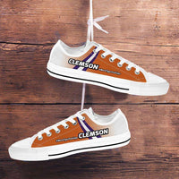 Load image into Gallery viewer, Designs by MyUtopia Shout Out:#MoreTigerPushUps Clemson Fan Low Top Shoes
