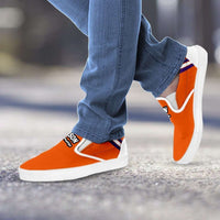 Load image into Gallery viewer, Designs by MyUtopia Shout Out:#MoreTigerPushUps Clemson Fan Slip-on Sneakers
