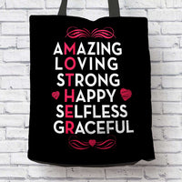 Load image into Gallery viewer, Designs by MyUtopia Shout Out:Mother Crossword Puzzle Fabric Totebag Reusable Shopping Tote
