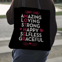 Load image into Gallery viewer, Designs by MyUtopia Shout Out:Mother Crossword Puzzle Fabric Totebag Reusable Shopping Tote
