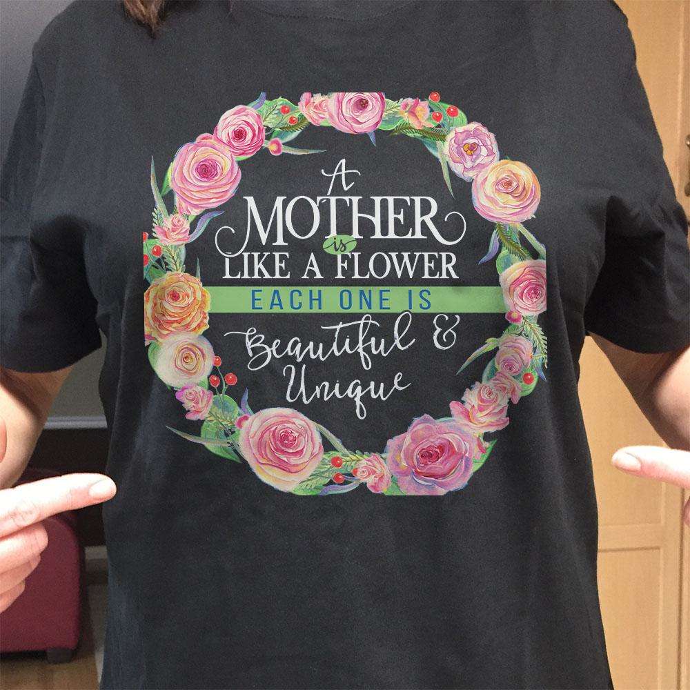 Designs by MyUtopia Shout Out:Mother Is Like A Flower Adult Unisex T-Shirt