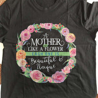 Load image into Gallery viewer, Designs by MyUtopia Shout Out:Mother Is Like A Flower Adult Unisex T-Shirt
