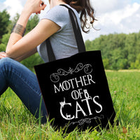 Load image into Gallery viewer, Designs by MyUtopia Shout Out:Mother of Cats Fabric Totebag Reusable Shopping Tote
