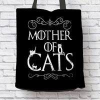 Load image into Gallery viewer, Designs by MyUtopia Shout Out:Mother of Cats Fabric Totebag Reusable Shopping Tote
