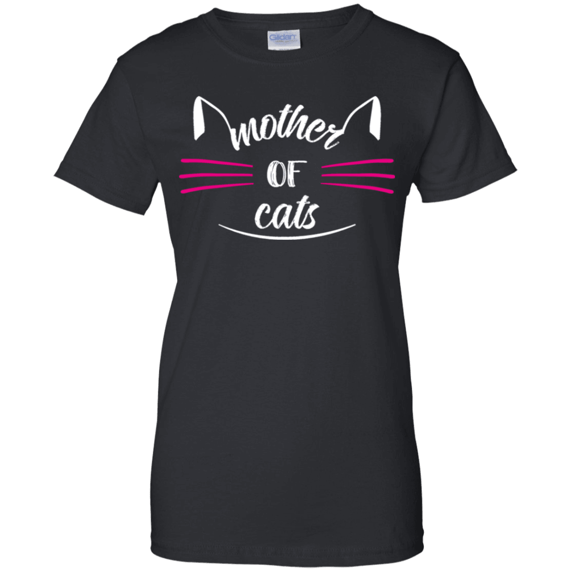 Designs by MyUtopia Shout Out:Mother of Cats Ladies' 100% Cotton T-Shirt,Black / X-Small,Ladies T-Shirts