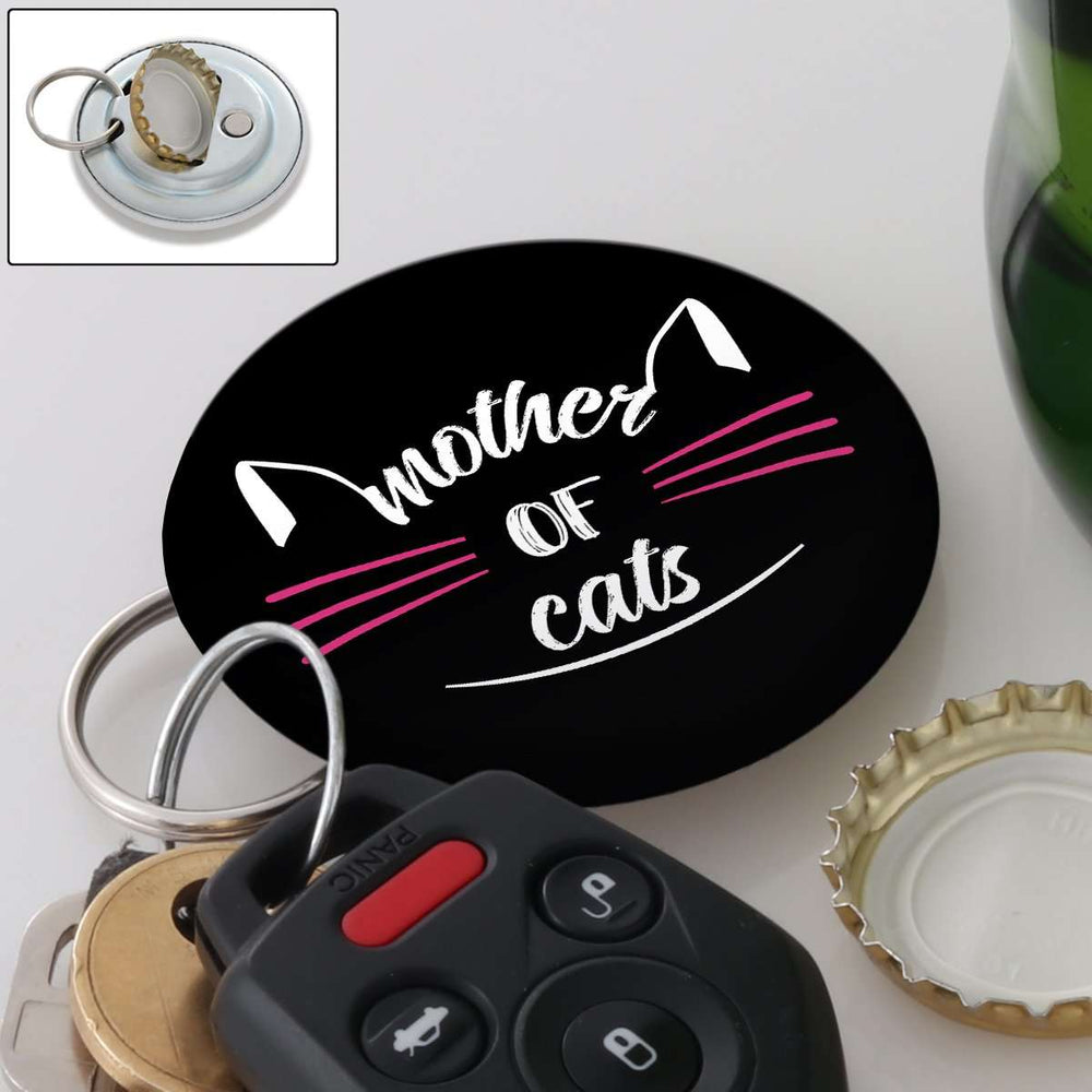 Designs by MyUtopia Shout Out:Mother of Cats Magnetic Key chain and bottle opener