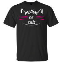 Load image into Gallery viewer, Designs by MyUtopia Shout Out:Mother of Cats Ultra Cotton T-Shirt,S / Black,Adult Unisex T-Shirt
