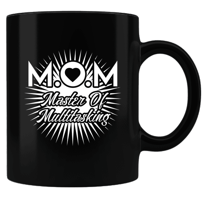 Designs by MyUtopia Shout Out:Multitasking Mom Black Ceramic Coffee Mug,Black,Ceramic Coffee Mug