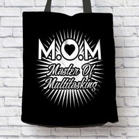 Load image into Gallery viewer, Designs by MyUtopia Shout Out:Multitasking Mom Fabric Totebag Reusable Shopping Tote
