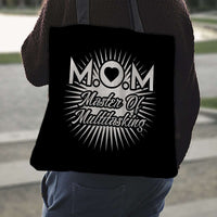 Load image into Gallery viewer, Designs by MyUtopia Shout Out:Multitasking Mom Fabric Totebag Reusable Shopping Tote
