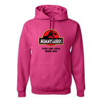 Load image into Gallery viewer, Designs by MyUtopia Shout Out:Mummysaurus Personalized Adult Hoodie,Cyber Pink / S,Pullover Hoodie
