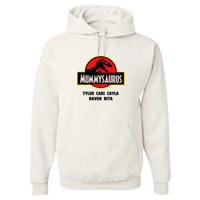 Load image into Gallery viewer, Designs by MyUtopia Shout Out:Mummysaurus Personalized Adult Hoodie,White / S,Pullover Hoodie
