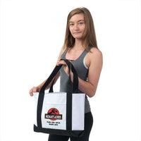 Load image into Gallery viewer, Designs by MyUtopia Shout Out:Mummysaurus Personalized Canvas Totebag Gym / Beach / Pool Gear Bag
