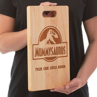 Load image into Gallery viewer, Designs by MyUtopia Shout Out:Mummysaurus Personalized Maple Laser Engraved Cutting Board
