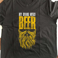 Load image into Gallery viewer, Designs by MyUtopia Shout Out:My Beard Needs Beer Drinking Humor Unisex T-Shirt
