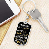 Load image into Gallery viewer, Designs by MyUtopia Shout Out:My Dad is my Hero, Birthday gift for Dad Keepsake Keychain
