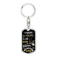 Load image into Gallery viewer, Designs by MyUtopia Shout Out:My Dad is my Hero, Birthday gift for Dad Keepsake Keychain,Surgical Stainless Steel / No,Liquid Glass Keychain
