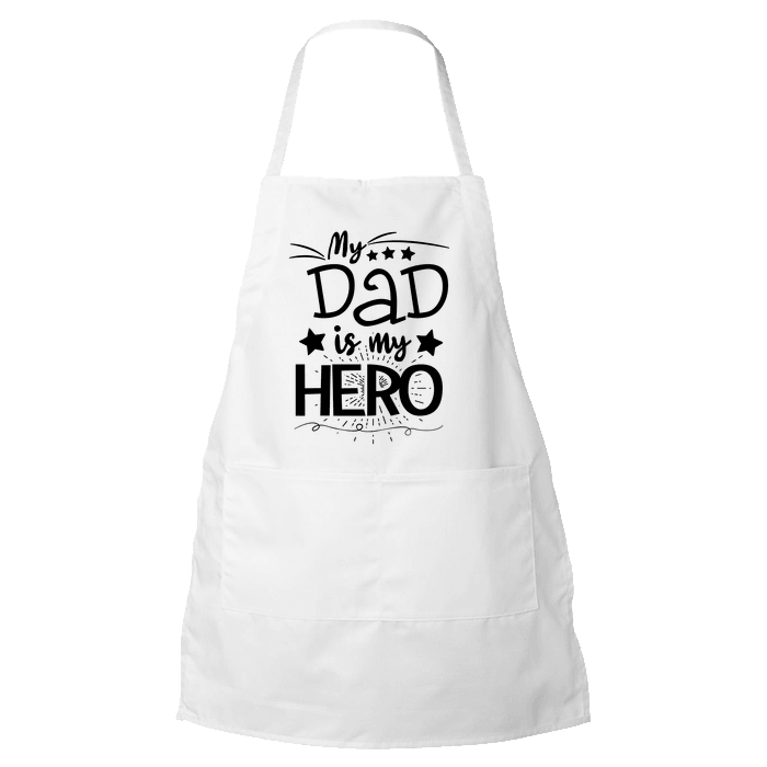 Designs by MyUtopia Shout Out:My Dad My Hero Apron,White,Apron