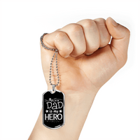 Load image into Gallery viewer, Designs by MyUtopia Shout Out:My Dad My Hero Personalized Engravable Keepsake Dog Tag
