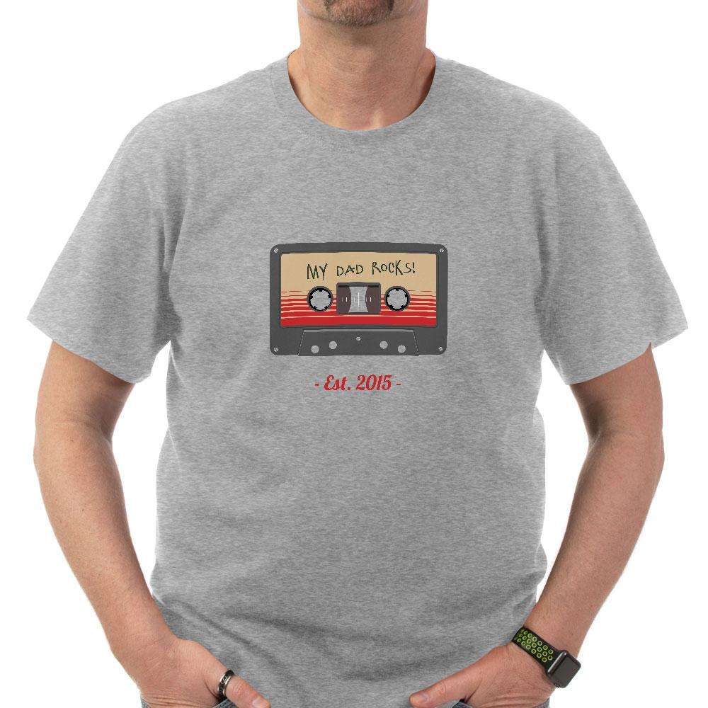 Designs by MyUtopia Shout Out:My Dad Rocks Personalized Adult Unisex T-Shirt