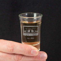 Load image into Gallery viewer, Designs by MyUtopia Shout Out:My Dad Rocks Personalized Laser Etched Shot Glass
