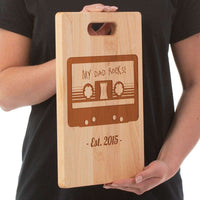 Load image into Gallery viewer, Designs by MyUtopia Shout Out:My Dad Rocks Personalized Maple Laser Engraved Cutting Board

