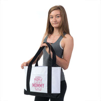 Load image into Gallery viewer, Designs by MyUtopia Shout Out:My Favorite People Call Me Mommy Personalized Canvas Totebag Gym / Beach / Pool Gear Bag
